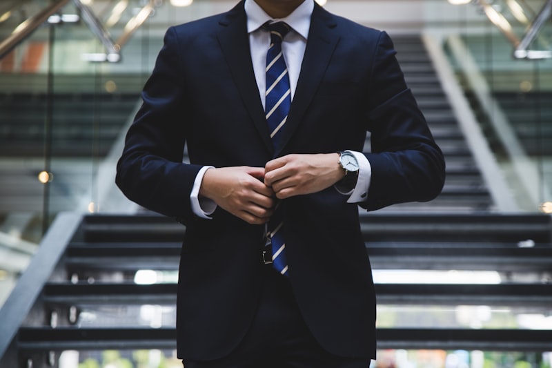 Delighted Satisfied Customer Smiling in Perfectly Fitted Tailored Suit